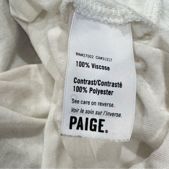 Paige Cold Shoulder Optic White Shirt Women's Small - Picture 3 of 4